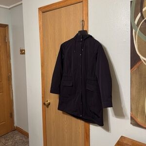 Talbots Size PM Solid Purple Long Sleeve Hooded Jacket - EUC